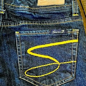 Seven 7 For All Mankind Women’s Size 26 Flare Boot Cut Jeans Cowgirl Boho